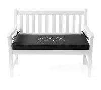 GYCF Coussin Meubles Assise Déhoussable, Galette de Banc Antidérapante avec Fixations, Mousse 50D 5cm, Coussin Palette pour Terrasse et Salon,Noir,160x60x5cm