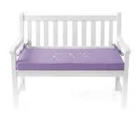 GYCF Coussin Meubles Assise Déhoussable, Galette de Banc Antidérapante avec Fixations, Mousse 50D 5cm, Coussin Palette pour Terrasse et Salon,Violet,200x45x5cm