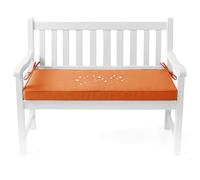 GYCF Coussin Meubles Assise Déhoussable, Galette de Banc Antidérapante avec Fixations, Mousse 50D 5cm, Coussin Palette pour Terrasse et Salon,Orange,150x40x5cm