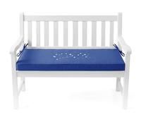 GYCF Coussin Meubles Assise Déhoussable, Galette de Banc Antidérapante avec Fixations, Mousse 50D 5cm, Coussin Palette pour Terrasse et Salon,Blue 01,200x45x5cm