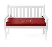 GYCF Coussin Meubles Assise Déhoussable, Galette de Banc Antidérapante avec Fixations, Mousse 50D 5cm, Coussin Palette pour Terrasse et Salon,Rouge,110x30x5cm