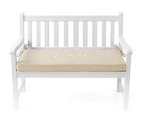 GYCF Coussin Meubles Assise Déhoussable, Galette de Banc Antidérapante avec Fixations, Mousse 50D 5cm, Coussin Palette pour Terrasse et Salon,Beige,60x35x5cm