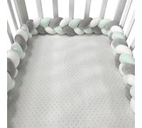GYCF Décoration De Chambre À Coucher, Protection De Literie, Tressage Traversin Pur Coton, Doux et Respirants en Textile de Coton Fait Main, d'allaitement Décoratif,A11,1.5 m