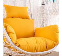 GYCF Suspendu Hamac Chaise Coussins, Coussins de Chaise d'oeuf, Imperméable Siège de Chaise Rembourrage pour Patio Jardin, Balançoire Panier Suspendu Coussin de Siege,Jaune
