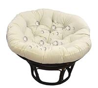 GYCS Coussin De Banc pour Panier Suspendu, Papasan Housse De Coussin Imperméable avec Fermeture Éclair Et Attaches, Lavable en Machine, pour Intérieur Et Extérieur,Offwhite,90X90