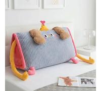 GYCS Coussin Dossier Canapé Oreiller De Lecture Gros Coussin Compensé Triangulaire Coussin Tete De Lit A Une Variété D'utilisations Lavables Adaptés Au Canapé Bureau & Tatami,Bleu,50x90cm