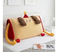 GYCS Coussin Dossier Canapé Oreiller De Lecture Gros Coussin Compensé Triangulaire Coussin Tete De Lit A Une Variété D'utilisations Lavables Adaptés Au Canapé Bureau & Tatami,Jaune,35x60cm