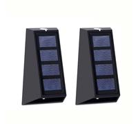 Gydcbhy Lot de 2 Appliques murales solaires LED d'extérieur, éclairage vers Le Haut et vers Le Bas, Applique étanche, Lampe décorative Moderne pour Jardin, clôture, Cour, Patio, allée, Porche