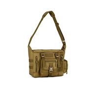 GYDEHUTJ A4 14inch imperméable à l'eau Tactique Militaire Sac à bandoulière pour Ordinateur Portable, Sac Messenger pour Hommes, Sac à bandoulière Molle Voyage en Plein air