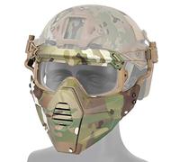 GYDEHUTJ Fast Casque Lunettes Lunettes avec Masque Amovible Convient pour Airsoft Paintball Halloween Party