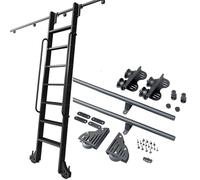 GYDFDHR Kit de Rails réglables pour Porte de Grange coulissante - Système de Rails roulants de 3,3 à 20 Pieds pour la Maison et la bibliothèque - Ensemble de quincaillerie Complet (sans éc