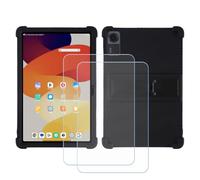 GYDQQKJ Coque + 2 pièces Verre Trempé écran Glass pour DOOGEE Tab E3 (11.0"), Housse Etui Flexible Protection Souple Silicone Gel Noir TPU Case Cover - Noir