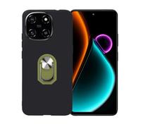 GYDQQKJ Coque avec Bague Telephone pour Blackview Color 6 (6.67"), Housse Etui Flexible Protection Souple Silicone Gel Noir TPU Case Cover 360°Rotation (Vert Anneau Telephone)