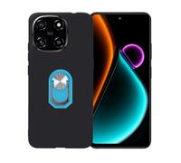 GYDQQKJ Coque avec Bague Telephone pour Blackview Color 6 (6.67"), Housse Etui Flexible Protection Souple Silicone Gel Noir TPU Case Cover 360°Rotation (Bleu Anneau Telephone)