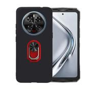 GYDQQKJ Coque avec Bague Telephone pour Doogee V40 Pro (6.78"), Housse Etui Flexible Protection Souple Silicone Gel Rouge TPU Case Cover 360°Rotation (Rouge Anneau Telephone)