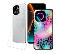 GYDQQKJ Coque + avec Verre Trempé écran Glass pour Blackview Color 6, Housse Etui Flexible Protection Souple Silicone Gel Noir TPU Case Cover pour Blackview Color 6 (6.67") - LH5