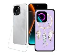 GYDQQKJ Coque + avec Verre Trempé écran Glass pour Blackview Color 6, Housse Etui Flexible Protection Souple Silicone Gel Noir TPU Case Cover pour Blackview Color 6 (6.67") - LH85