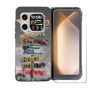 GYDQQKJ Coque avec Verre Trempé écran Glass pour Blackview Xplore 1, Housse Etui Flexible Protection Souple Silicone Gel TPU Case Cover pour Blackview Xplore 1 (6.78") - BST17