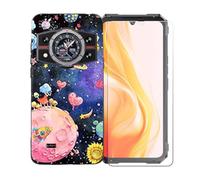 GYDQQKJ Coque avec Verre Trempé écran Glass pour Cubot Kingkong 11, Housse Etui Flexible Protection Souple Silicone Gel Noir TPU Case Cover pour Cubot Kingkong 11 (6.72") - LLM38