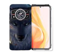 GYDQQKJ Coque avec Verre Trempé écran Glass pour Cubot Kingkong 11, Housse Etui Flexible Protection Souple Silicone Gel Noir TPU Case Cover pour Cubot Kingkong 11 (6.72") - BST12