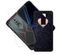 GYDQQKJ Coque + avec Verre Trempé écran Glass pour Doogee Blade 10 Pro Energy, Housse Etui Flexible Protection Souple Silicone Gel Noir TPU Case Cover pour (6.56") - LH52
