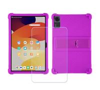 GYDQQKJ Coque + avec Verre Trempé écran Glass pour Doogee Tab G6 Plus (11.0"), Housse Etui Flexible Protection Souple Silicone Gel La Couleur Violette TPU Case Cover