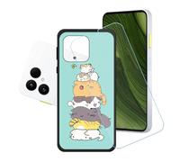 GYDQQKJ Coque + avec Verre Trempé écran Glass pour Fairphone 6, Housse Etui Flexible Protection Souple Silicone Gel Noir TPU Case Cover pour Fairphone 6 (6.31") - LH21
