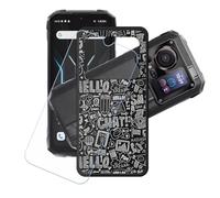 GYDQQKJ Coque + avec Verre Trempé écran Glass pour Hotwav Cyber 15, Housse Etui Flexible Protection Souple Silicone Gel Noir TPU Case Cover pour Hotwav Cyber 15 (6.60") - LH24