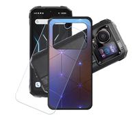 GYDQQKJ Coque + avec Verre Trempé écran Glass pour Hotwav Cyber 15, Housse Etui Flexible Protection Souple Silicone Gel Noir TPU Case Cover pour Hotwav Cyber 15 (6.60") - LH3