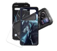 GYDQQKJ Coque + avec Verre Trempé écran Glass pour Hotwav Cyber 15, Housse Etui Flexible Protection Souple Silicone Gel Noir TPU Case Cover pour Hotwav Cyber 15 (6.60") - LH54