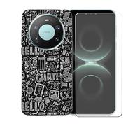 GYDQQKJ Coque avec Verre Trempé écran Glass pour Huawei Mate 80 Pro Max, Housse Etui Flexible Protection Souple Silicone Gel Noir TPU Case Cover pour Huawei Mate 80 Pro Max (6.90") - LLM42