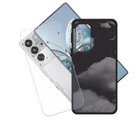 GYDQQKJ Coque + avec Verre Trempé écran Glass pour Nubia Red Magic 10 Pro, Housse Etui Flexible Protection Souple Silicone Gel Noir TPU Case Cover pour Nubia Red Magic 10 Pro (6.85") - LH38