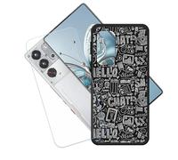 GYDQQKJ Coque + avec Verre Trempé écran Glass pour Nubia Red Magic 10 Pro Plus, Housse Etui Flexible Protection Souple Silicone Gel Noir TPU Case Cover pour (6.85") - LH24
