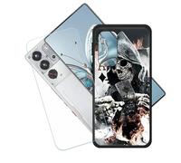 GYDQQKJ Coque + avec Verre Trempé écran Glass pour Nubia Red Magic 10 Pro Plus, Housse Etui Flexible Protection Souple Silicone Gel Noir TPU Case Cover pour (6.85") - LH7