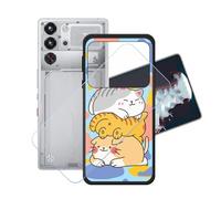 GYDQQKJ Coque + avec Verre Trempé écran Glass pour Nubia Red Magic 10S Pro, Housse Etui Flexible Protection Souple Silicone Gel Noir TPU Case Cover pour Nubia Red Magic 10S Pro (6.85") - LH67