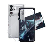 GYDQQKJ Coque + avec Verre Trempé écran Glass pour Nubia Red Magic 10S Pro, Housse Etui Flexible Protection Souple Silicone Gel Noir TPU Case Cover pour Nubia Red Magic 10S Pro (6.85") - LH54