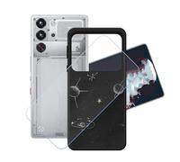 GYDQQKJ Coque + avec Verre Trempé écran Glass pour Nubia Red Magic 10S Pro Plus, Housse Etui Flexible Protection Souple Silicone Gel Noir TPU Case Cover pour Red Magic 10S Pro Plus (6.85") - LH98
