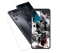 GYDQQKJ Coque + avec Verre Trempé écran Glass pour Nubia Red Magic 11 Pro Plus, Housse Etui Flexible Protection Souple Silicone Gel Noir TPU Case Cover pour Nubia Red Magic 11 Pro+ (6.85") - LH7