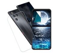 GYDQQKJ Coque + avec Verre Trempé écran Glass pour Nubia Red Magic 11 Pro Plus, Housse Etui Flexible Protection Souple Silicone Gel Noir TPU Case Cover pour Nubia Red Magic 11 Pro+ (6.85") - LH39