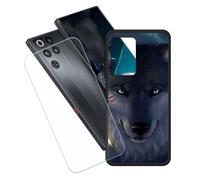 GYDQQKJ Coque + avec Verre Trempé écran Glass pour Nubia Red Magic 11 Pro Plus, Housse Etui Flexible Protection Souple Silicone Gel Noir TPU Case Cover pour Nubia Red Magic 11 Pro+ (6.85") - LH97