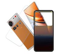 GYDQQKJ Coque + avec Verre Trempé écran Glass pour Nubia Z70S Ultra, Housse Etui Flexible Protection Souple Silicone Gel Noir TPU Case Cover pour Nubia Z70S Ultra (6.85") - LH27