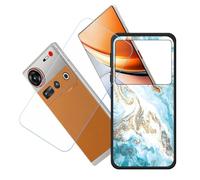 GYDQQKJ Coque + avec Verre Trempé écran Glass pour Nubia Z70S Ultra, Housse Etui Flexible Protection Souple Silicone Gel Noir TPU Case Cover pour Nubia Z70S Ultra (6.85") - LH33