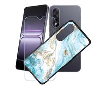 GYDQQKJ Coque + avec Verre Trempé écran Glass pour OnePlus Nord 5, Housse Etui Flexible Protection Souple Silicone Gel Noir TPU Case Cover pour OnePlus Nord 5 (6.83") - LH33