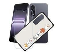 GYDQQKJ Coque + avec Verre Trempé écran Glass pour OnePlus Nord 5, Housse Etui Flexible Protection Souple Silicone Gel Noir TPU Case Cover pour OnePlus Nord 5 (6.83") - LH62
