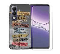 GYDQQKJ Coque avec Verre Trempé écran Glass pour Oppo K13X 5G, Housse Etui Flexible Protection Souple Silicone Gel Noir TPU Case Cover pour Oppo K13X 5G (6.67") - BST17