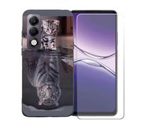 GYDQQKJ Coque avec Verre Trempé écran Glass pour Oppo K13X 5G, Housse Etui Flexible Protection Souple Silicone Gel Noir TPU Case Cover pour Oppo K13X 5G (6.67") - BST8