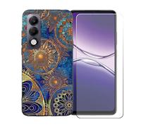 GYDQQKJ Coque avec Verre Trempé écran Glass pour Oppo K13X 5G, Housse Etui Flexible Protection Souple Silicone Gel Noir TPU Case Cover pour Oppo K13X 5G (6.67") - BST10