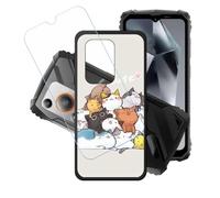 GYDQQKJ Coque + avec Verre Trempé écran Glass pour Oscal Marine 1, Housse Etui Flexible Protection Souple Silicone Gel Noir TPU Case Cover pour Oscal Marine 1 (6.56") - LH61