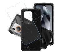 GYDQQKJ Coque + avec Verre Trempé écran Glass pour Oscal Marine 1, Housse Etui Flexible Protection Souple Silicone Gel Noir TPU Case Cover pour Oscal Marine 1 (6.56") - LH32