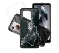 GYDQQKJ Coque + avec Verre Trempé écran Glass pour Oscal Marine 1, Housse Etui Flexible Protection Souple Silicone Gel Noir TPU Case Cover pour Oscal Marine 1 (6.56") - LH58